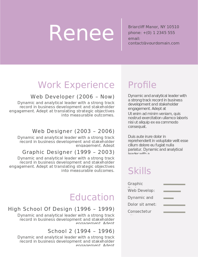 Lilac Beauty CV preview